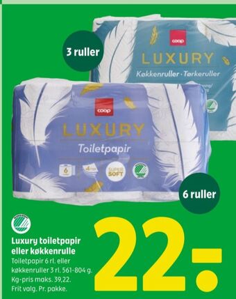 Coop 365 Luxury toiletpapir tilbud