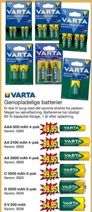 Varta batterier