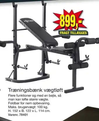 Harald Nyborg In shape træningsbænk tilbud