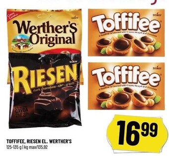 Løvbjerg Toffifee, riesen el. werther's tilbud