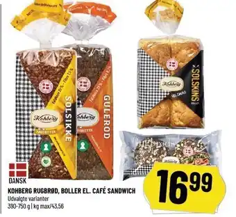 Løvbjerg Kohberg rugbrød, boller eller café sandwich tilbud