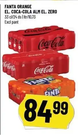 Løvbjerg Fanta orange el. coca-cola alm el. zero tilbud