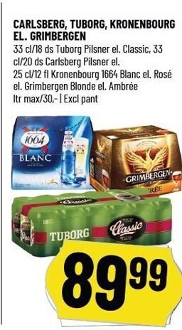Løvbjerg Carlsberg, tuborg, kronenbourg el. grimbergen tilbud