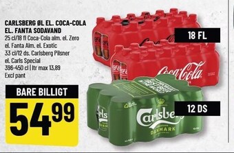 Løvbjerg Carlsberg øl el. coca-cola el. fanta sodavand tilbud