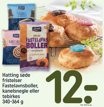 Hatting søde frosteæser fastalavnsboller, kanelsnegle el. tebirkes