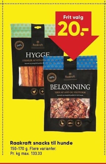 Bilka Raakraft snacks til hunde tilbud
