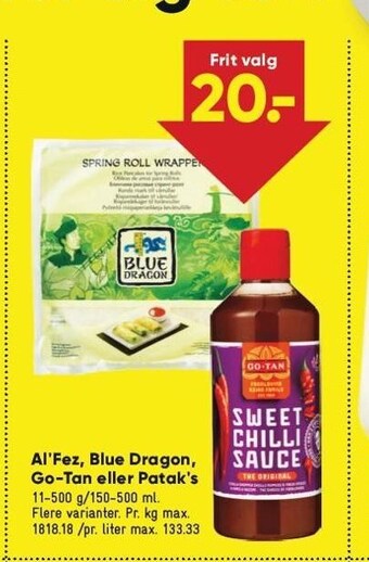 Bilka Al'fez, blue dragon, go-tan eller patak's tilbud