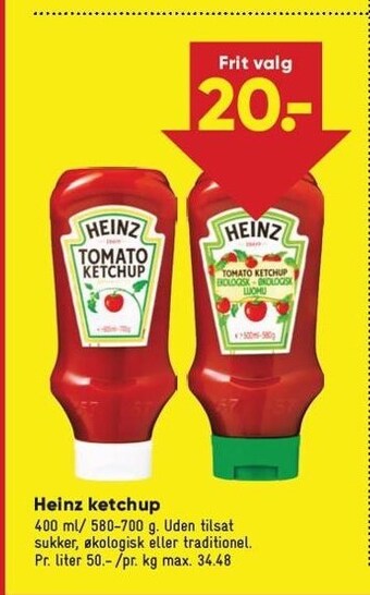 Bilka Heinz ketchup tilbud