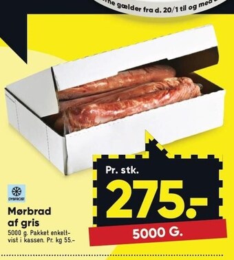 Bilka Mørbrad af gris tilbud