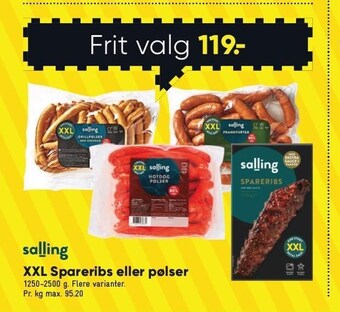 Bilka Xxl spareribs el. pølser tilbud