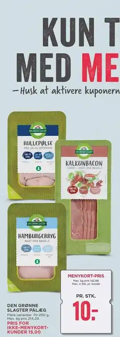 MENY Den grønne slagter pålæg tilbud