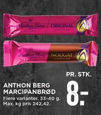 MENY Anthon berg marcipanbrød tilbud