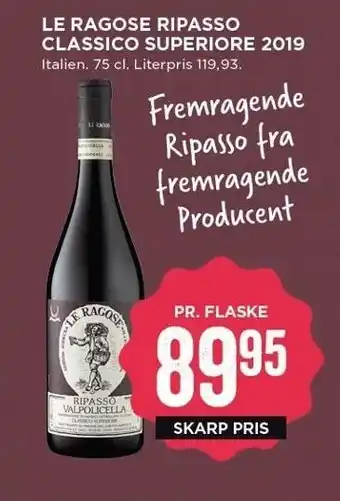 MENY Le ragose ripasso classico superiore 2019 tilbud