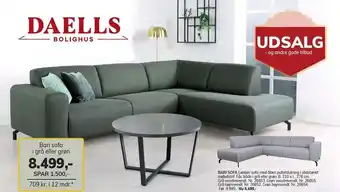 Bari sofa i grå eller grøn