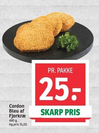 SPAR Cordon bleu af fjerkræ tilbud