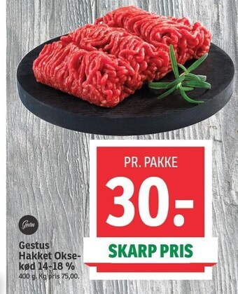 SPAR Gestus hakket oksekød 14-18% tilbud