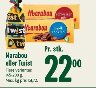 Min Købmand Marabou eller twist tilbud