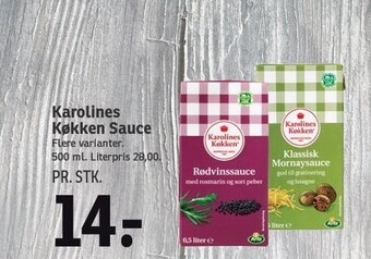 SPAR Karolines køkken sauce tilbud