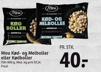 SPAR Mou kød- og melboller el. kødboller tilbud