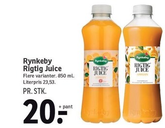 SPAR Rynkeby rigtig juice tilbud
