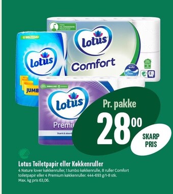 Min Købmand Lotus toiletpapir eller køkkenruller tilbud