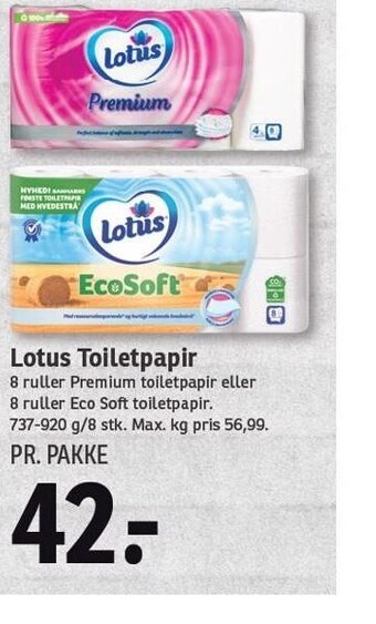 SPAR Lotus toiletpapir tilbud