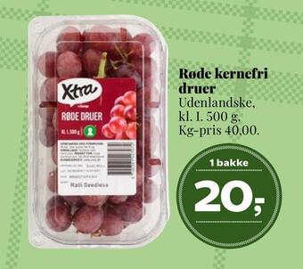 Røde kernefri druer
