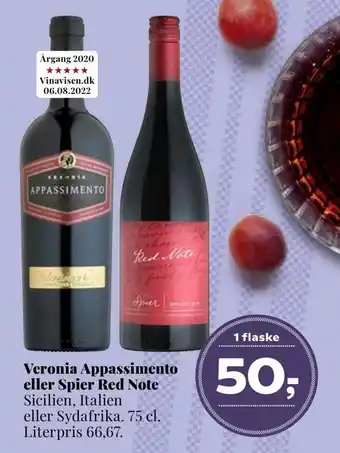 Dagli'Brugsen Veronia appassimento eller spier red note tilbud
