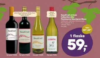 Kvickly Handcraft artisan collection eller flaxbourne sauvignon blanc tilbud