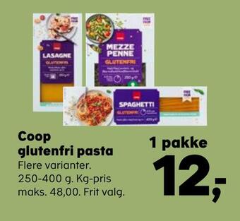 Kvickly Coop glutenfri pasta tilbud