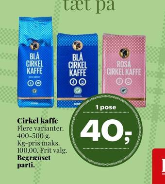 Dagli'Brugsen Cirkel kaffe tilbud