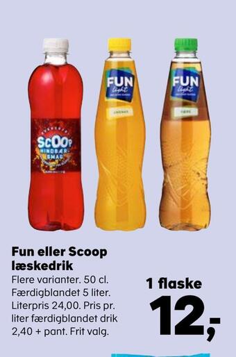 Kvickly Fun eller scoop læskedrik tilbud
