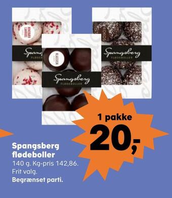 Kvickly Spangsberg flødeboller tilbud