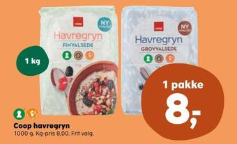 Kvickly Coop havregryn tilbud
