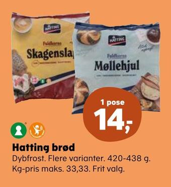 Kvickly Hatting brød tilbud