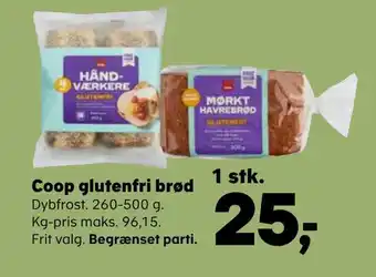 Kvickly Coop glutenfri brød tilbud