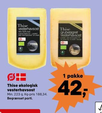 Kvickly Thise økologisk vesterhavsost tilbud