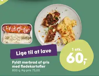 SuperBrugsen Fyldt mørbrad af gris med flødekartofler tilbud