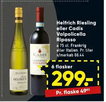 Bilka Helfrich riesling eller cadis valpolicella ripasso tilbud