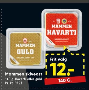 Bilka Mammen skiveost tilbud