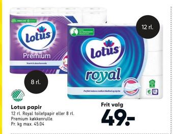 Bilka Lotus papir tilbud