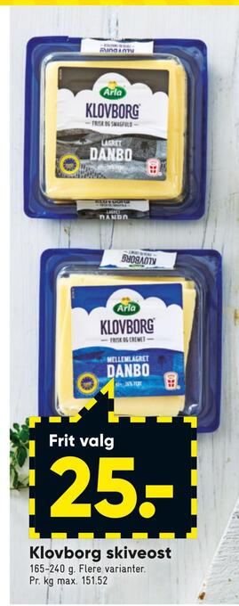 Bilka Klovborg skiveost tilbud