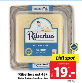 Lidl Riberhus ost 45+ tilbud