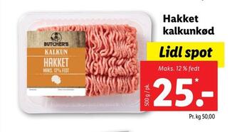 Lidl Hakket kalkunkød tilbud