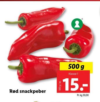 Lidl Rød snackpeber tilbud