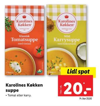 Lidl Karolines køkken suppe tilbud