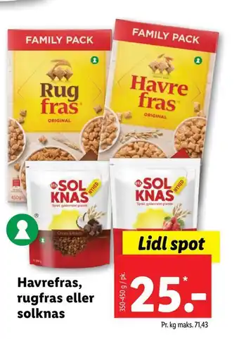 Havrefras, rugfras eller solknas