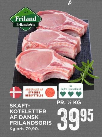 MENY Skaft­ koteletter af dansk frilandsgris tilbud