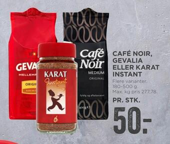 MENY Café noir, gevalia eller karat instant tilbud