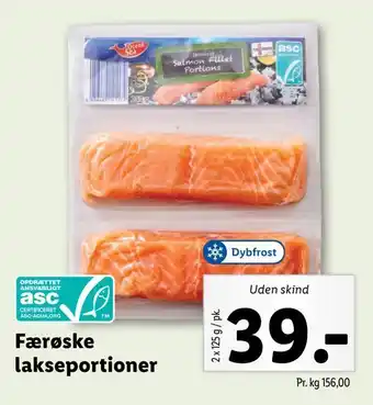 Lidl Færøske lakseportioner tilbud